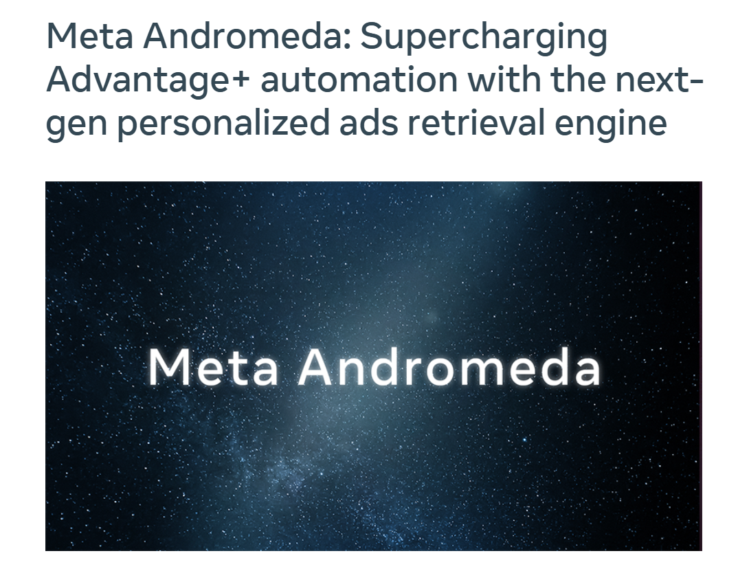 Anúncio do sistema Andrômeda pela Meta