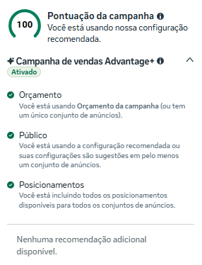 Pontuação de oportunidades de 0 a 100