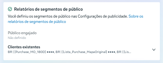 Relatórios de segmentos de público