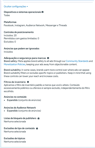 Detalhe das plataformas e controles
