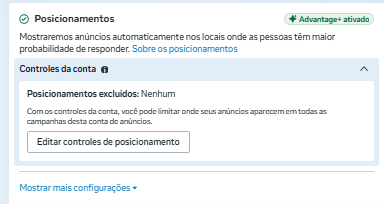 Posicionamentos Advantage+